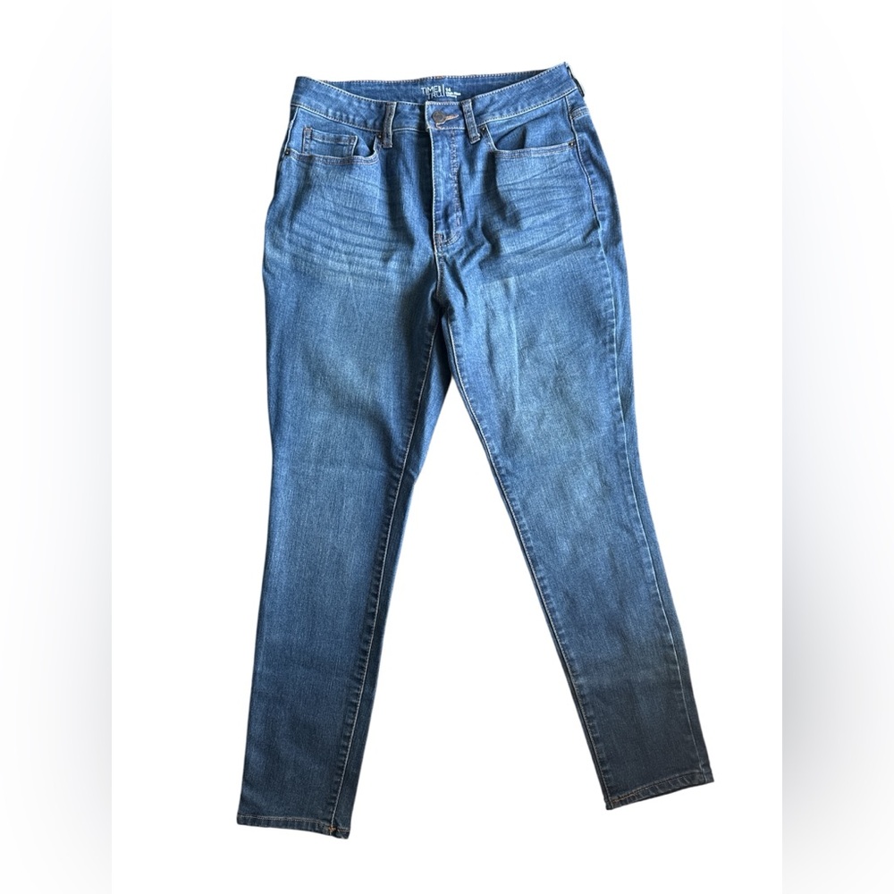 Time and Tru Women's High Rise Skinny Leg Blue Jeans